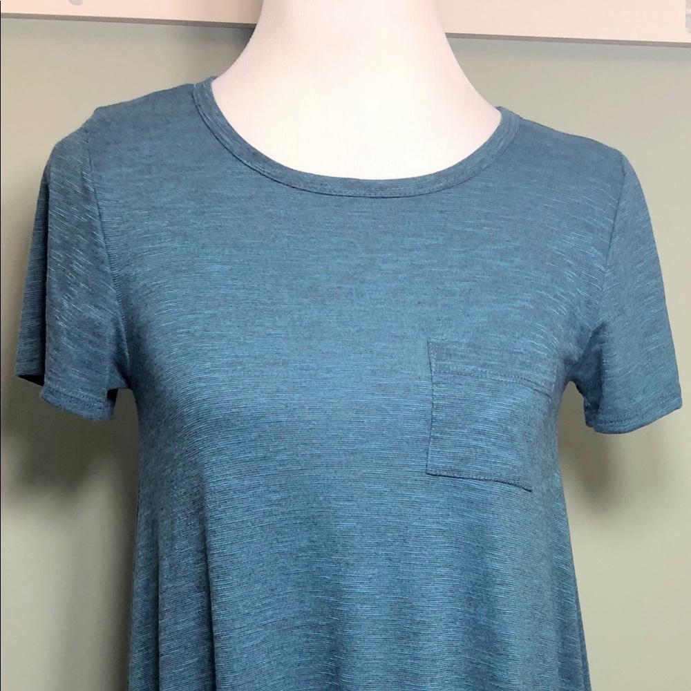 LULAROE XXS CARLY HEATHERED BLUE